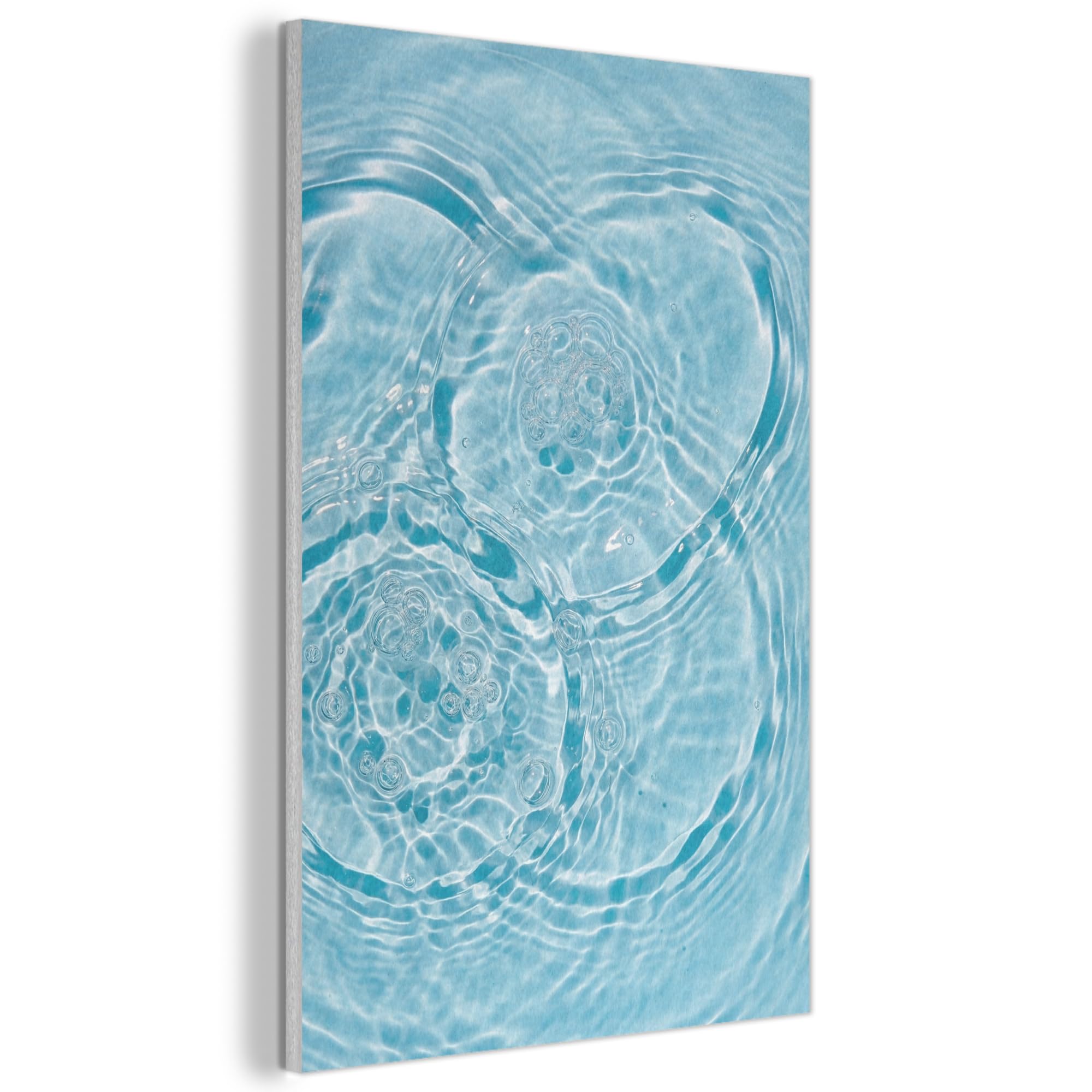 MuchoWow© Felt Panel 40x60 cm Framed Design Print Accent Interior Wallart Decoration Wall Art Water - Blue - bubbles