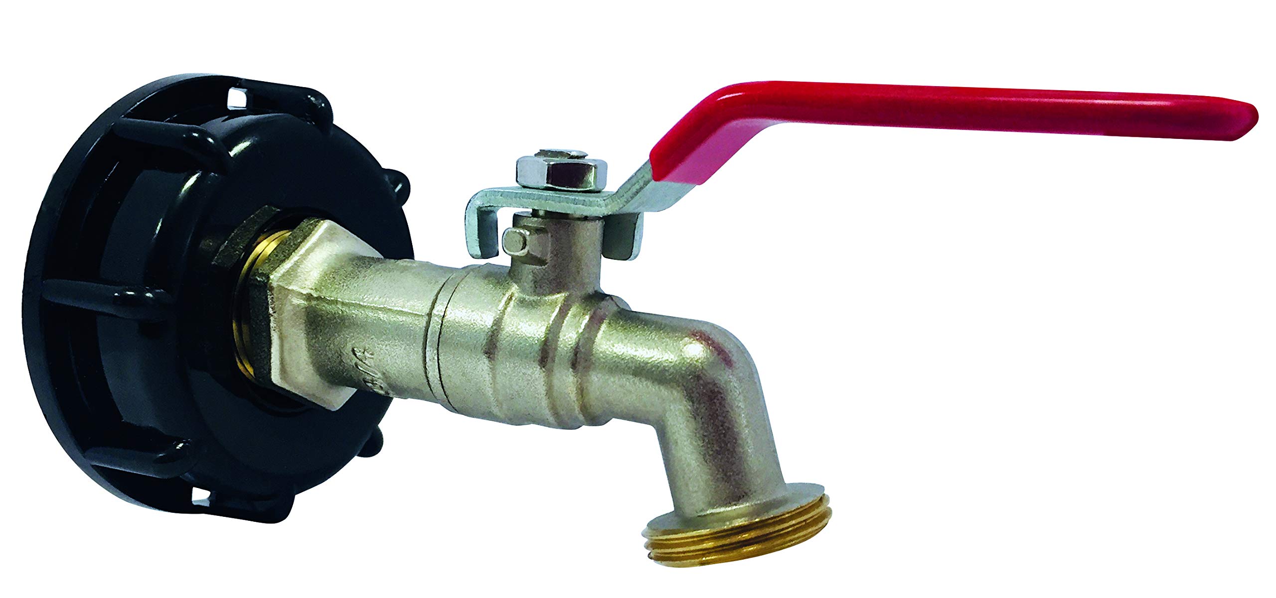 Kit adaptateur cuve IBC Ø60 BOUTTE avec robinet 1/4 tour en laiton pour récupérateur