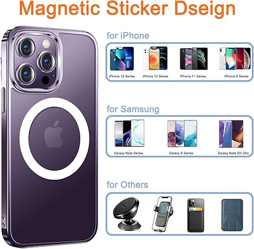 Miniatura 4 de COJOC 5 piezas para anillo adaptador magnético universal, adhesivo magnético compatible con accesorios de carga inalámbrica Magsafe para iPhone