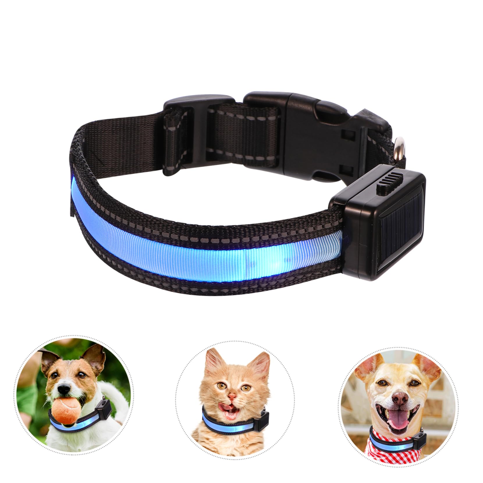 FOMIYES 3juegos Collar Led Recargable Solar para Collar De Seguridad Nocturna Accesorio para