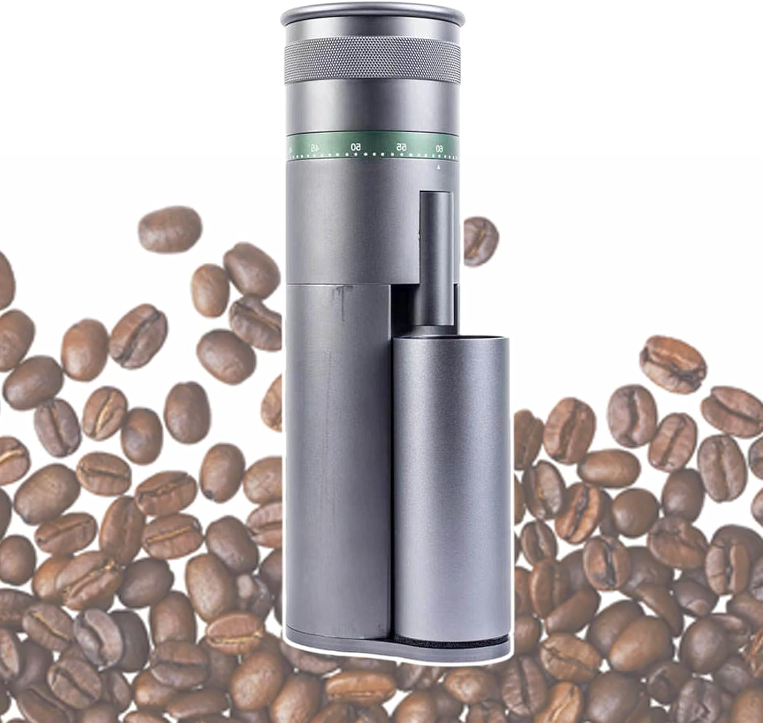 Stainless Steel Conical Burr Bean Grinder,Desktop Cylindrical Coffee Bean Grinder, Small Electric Coffee Burr Machine,110V,110v