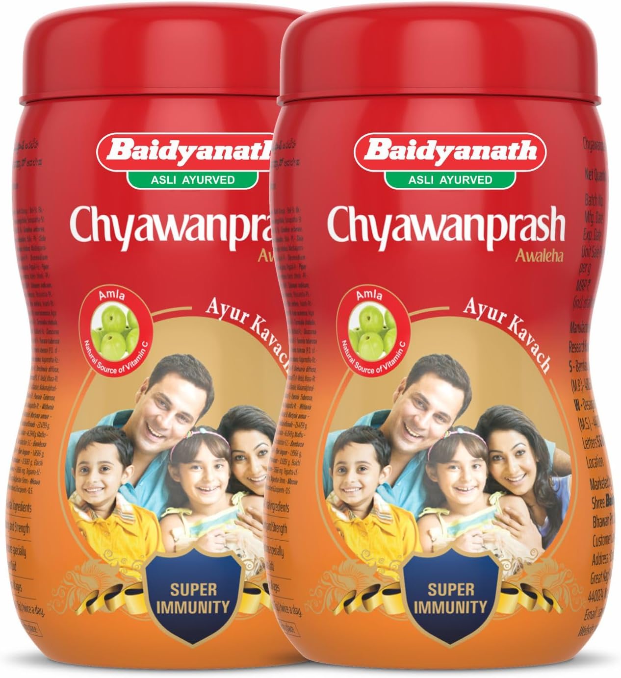 - Baidyanath Asli Ayurved Chyawanprash, 950Gm (Pack Of 2) - Enriched With 42 Ayurvedic Herbs, Improves Immunity And Strength For All Age Groups