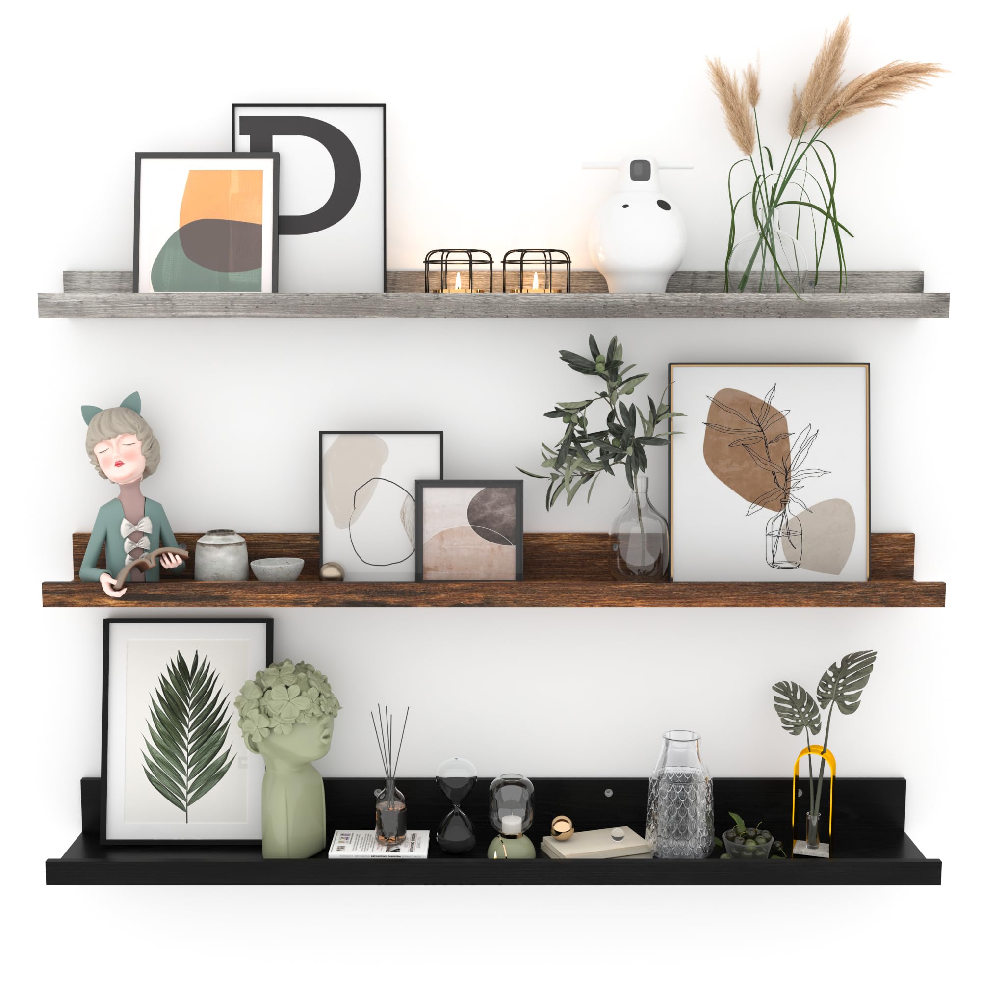 G.SHELF 1200(ウォールナット) String Furniture String shelf 78 x 30 cm, 3-pack, walnut