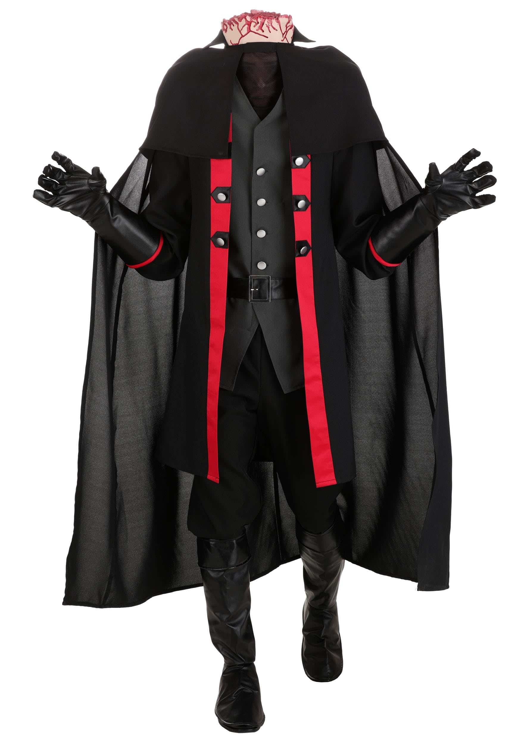 Men's Headless Horseman Fancy Dress Costume | Scary Fancy Dress Costumes Black/Red Medium Fun Costumes