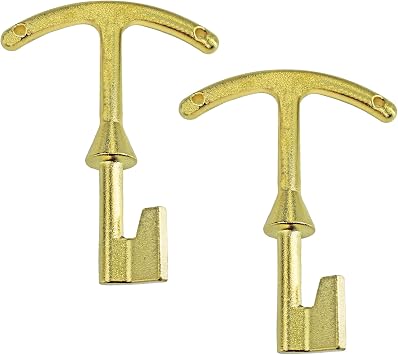Water Meter Box Key, Water Meter Box Lid Key Meter Box Cover Key T Wrench Hook Key Valve Box Key- Length 5.5" 2 Plumbing Meter Box Keys