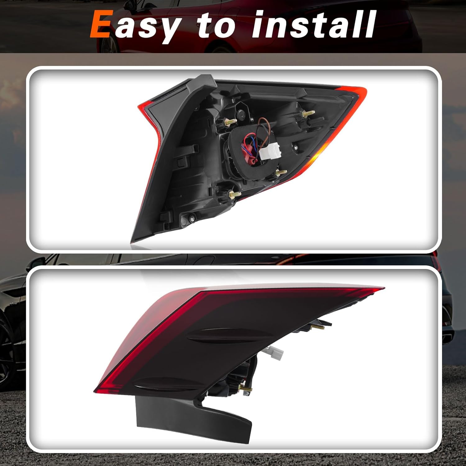 TODO Tail Light Assembly w/Bulbs for 2020 2021 2022 Hyundai Sonata SE SEL Plus, Left/Driver Side, 92401-L0000/HY2804167