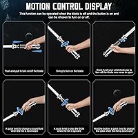 Vista 2 de Sable de luz Xenopixel, sables de luz de duelo con control de movimiento Luke con 34 fuentes de sonido y fuentes personalizadas, sables de Luke que