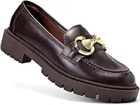 Mocassim Feminino Lumiss Tratorado Confortável Casual Enfeite Metalizado Dourado