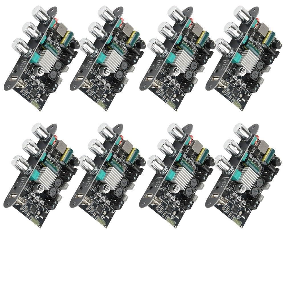 8Pc ZK-1001U 100W Mono Bluetooth Audio Amplifier Board w/ TPA3116D2, DC9-24V, BT5.3, AUX/USB/U-Disk, TWS Pairing