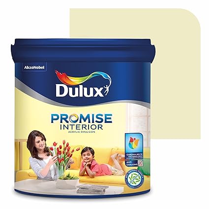 Dulux Promise Interior Emulsion Paint (10L, Barely Green) | Brighter & Longer-Lasting Colors | Rich Finish | Chroma Brite Technology | Anti-Chalk | Water-Based Acrylic Paint