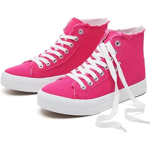 hash bubbie Unisex Canvas High top Sneakers Women's Classic Fashion High Tops Canvas Shoes Casual Tennis Shoes for Men