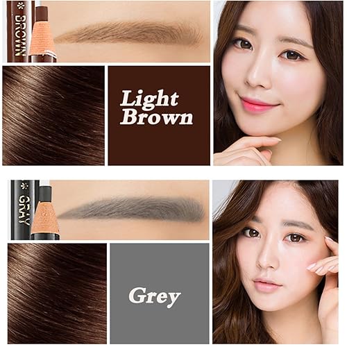 Miniatura 8 de 5 COLORES Set Lápiz De Cejas Dibujo Ojo Cejas Pluma Peel Off Maquillaje Cosmético