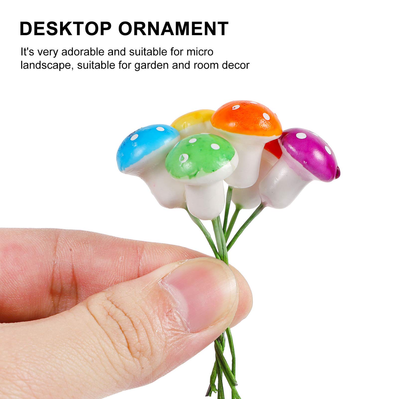EKisemio 200 Stück Kleine Pilze – Bunte Feengarten-Deko Für Miniaturlandschaften Und DIY