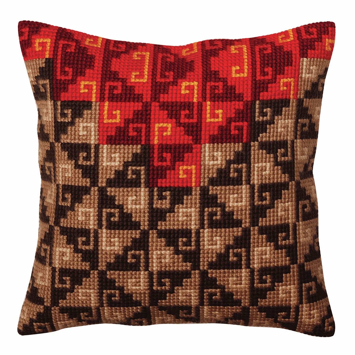 CdA stamped cross stitch kit cushion ""Peruvian ornament"" 5369, 40x40cm, DIY
