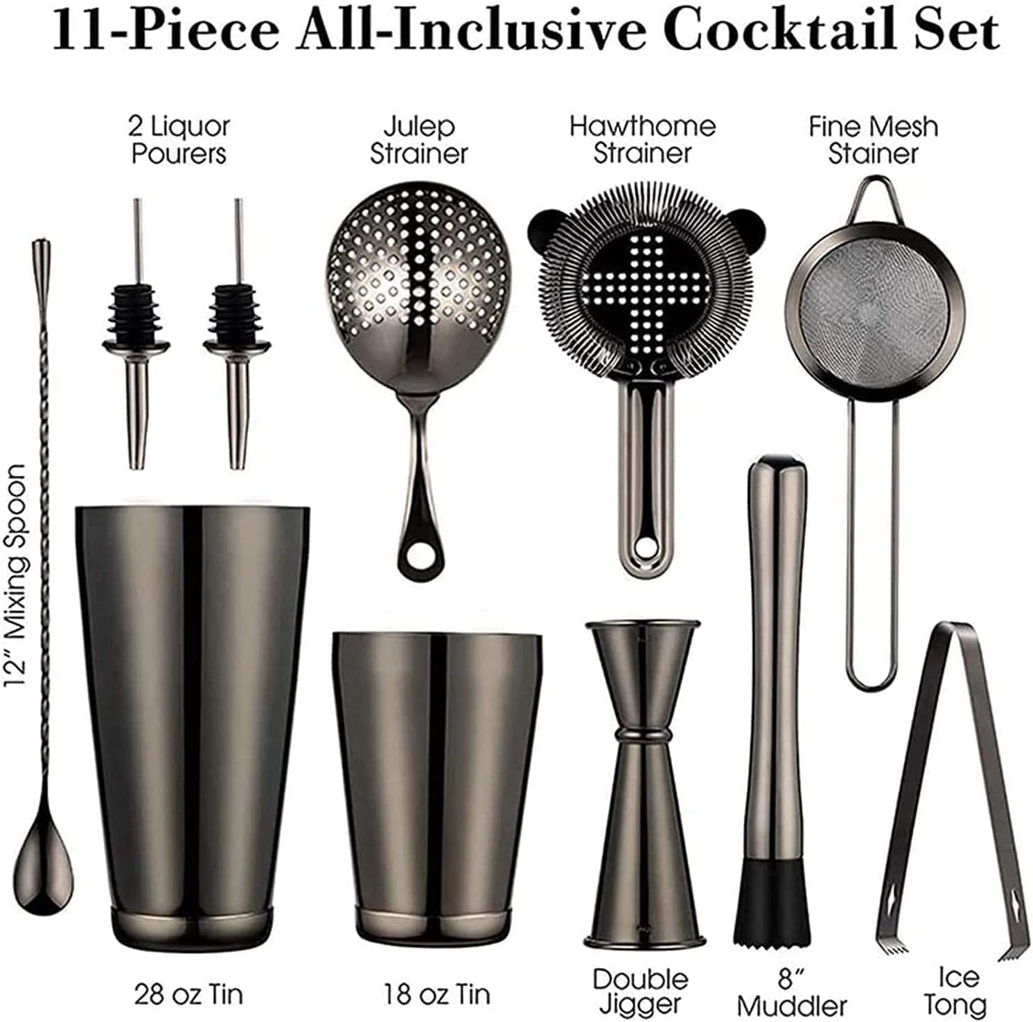 Set de coctelero, Juego de coctelera - Kit barman 11 piezas