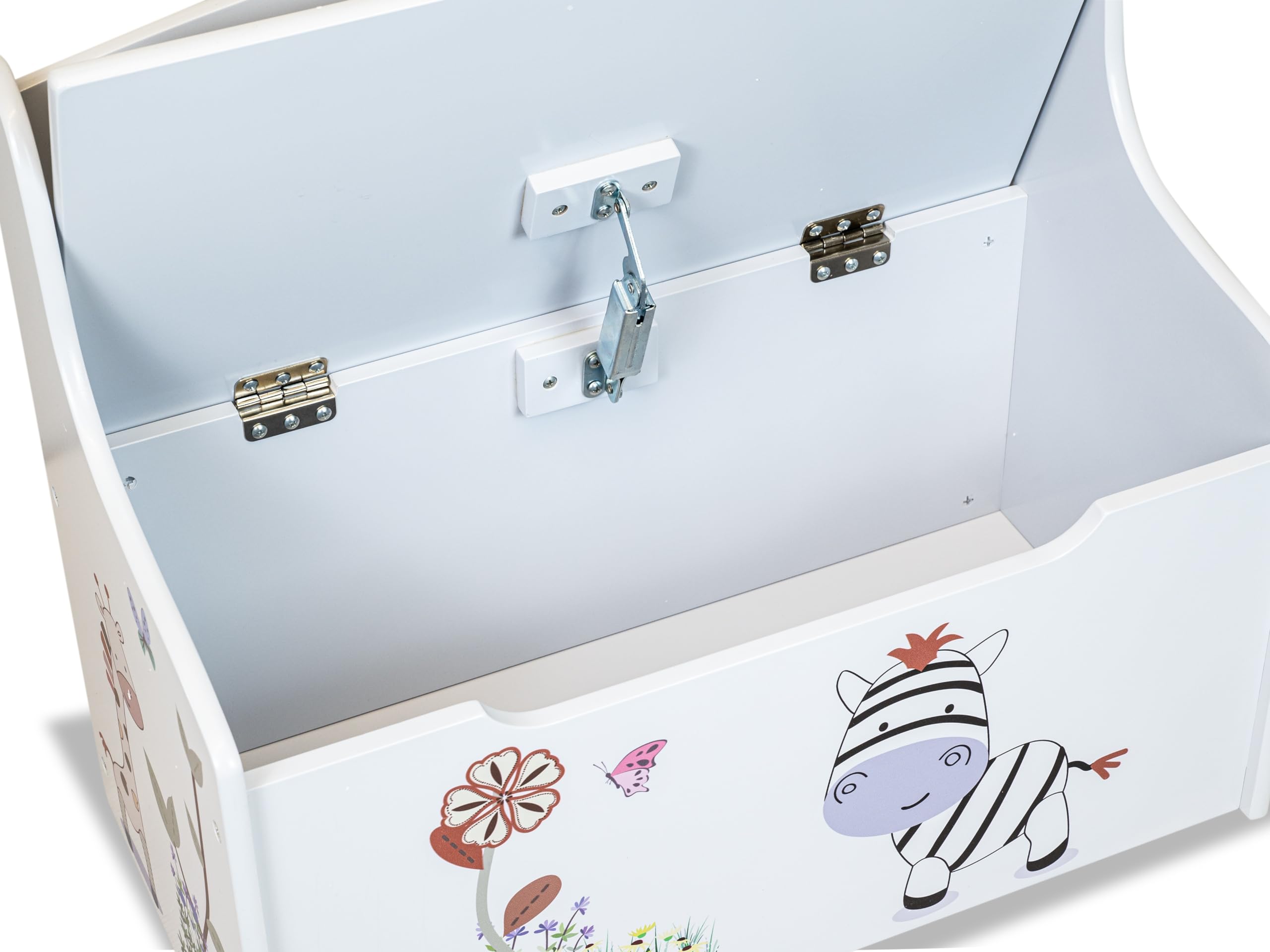 Cassapanca Legno Per Bambini - Baule Portagiochi Con Schienale | 58x30x49 Cm