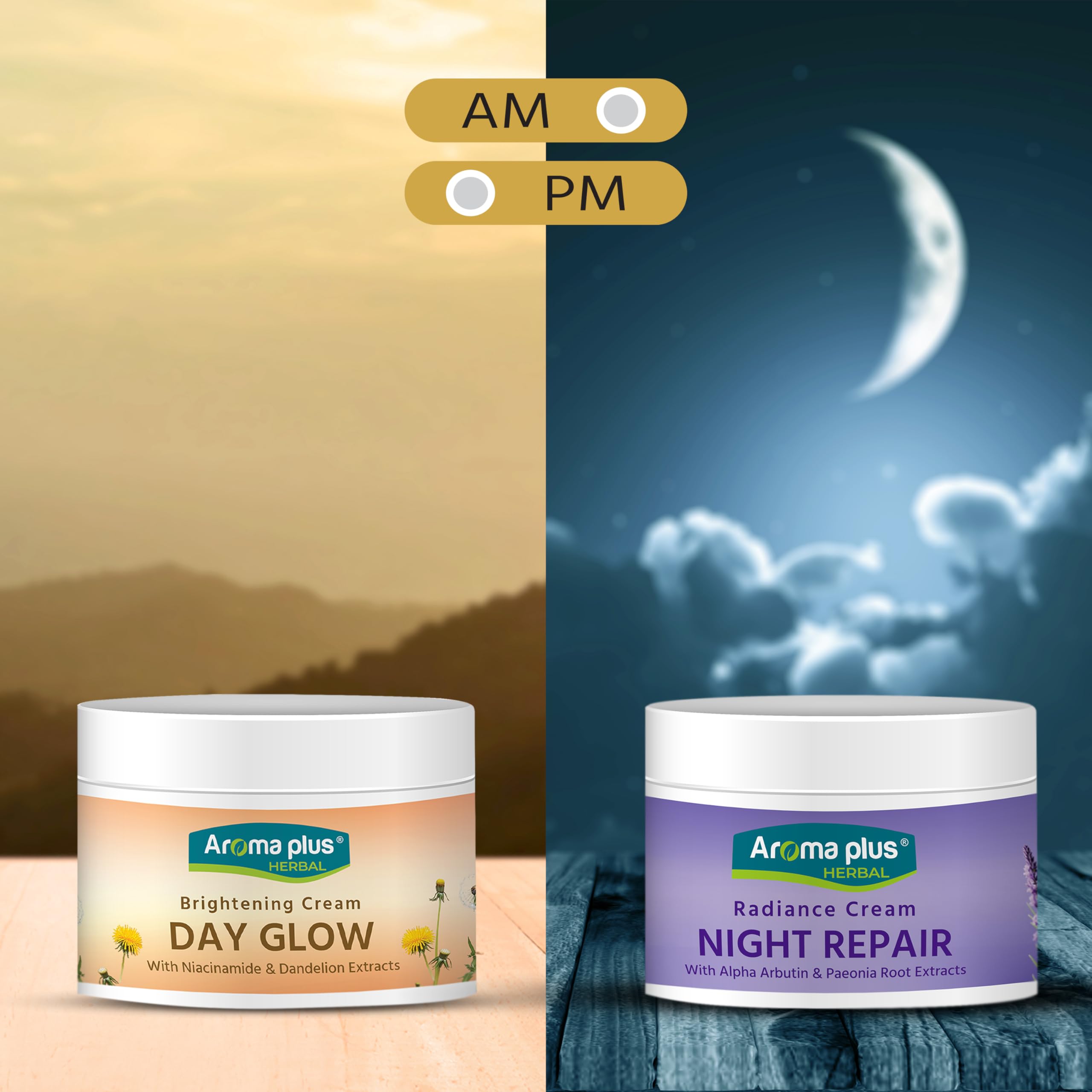 Aroma Plus Herbal Day Glow Brightening Cream – Nourish, Moisturize 