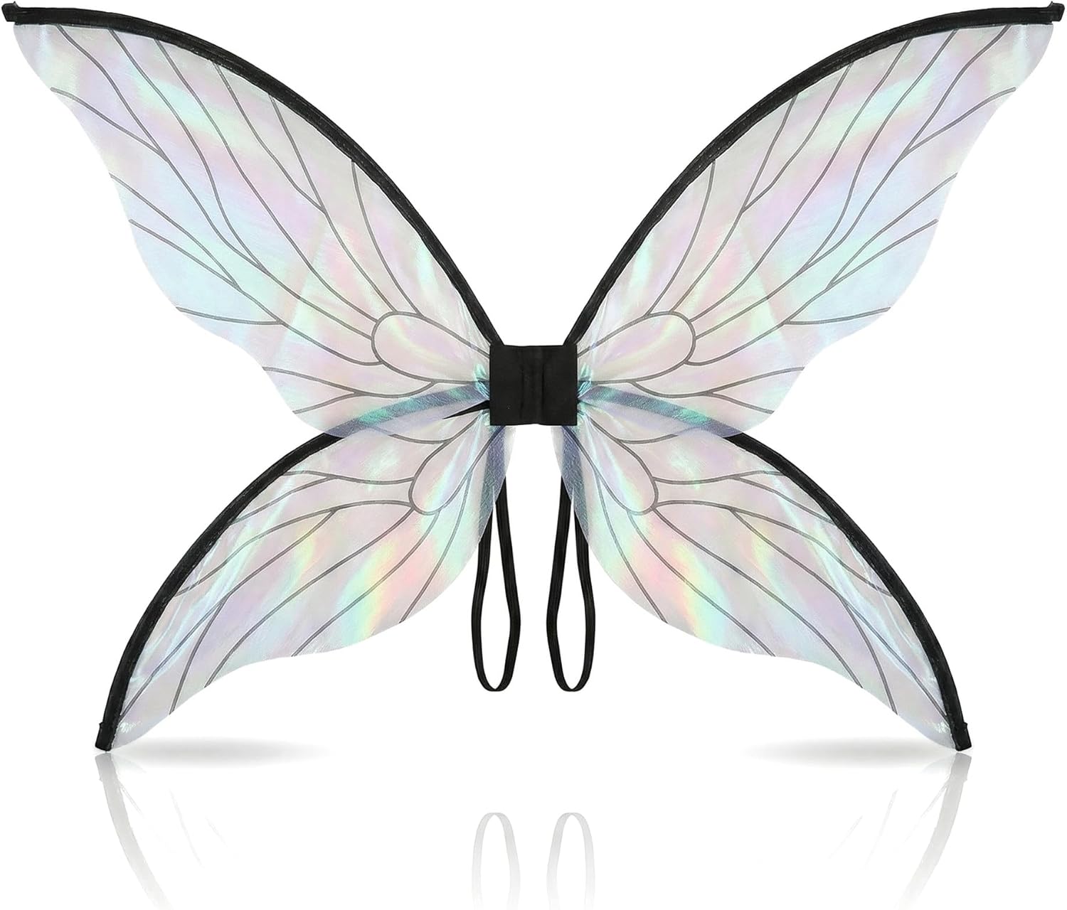 jarbins Large Fairy Wings for Girls Fairy Wings Dress Up Cosplay Wing Party Props Black Wings for Wedding Masquerade Accessory Festive Party Props