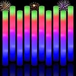Taotuo Glow Sticks Bulk, 20 Pack LED Light Up Foam Sticks 3 Modes Color Flashing,Glow Party Supplies for Wedding Birthday, Raves, Concert, Camping, New Year, Carnival, Halloween Christmas