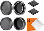 K&F CONCEPT Z Mount Body Cap and Rear Lens Cap Cover Set Compatible with Nikon Camera Z6 Z7 Z8 Z9 Z30 Z50 Z5 Z7 II Z6 II ZF C, Camera Lens Accessories with Hot Shoe Cover