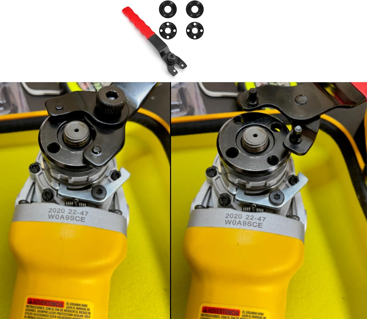 4.5" 5" 5/8-11 Angle Grinder Wrench Grinder Spanner Wrench Grinder Flange Nut 4 pcs for Dewalt Metabo Makita Grinder Parts Ryobi Black Decker
