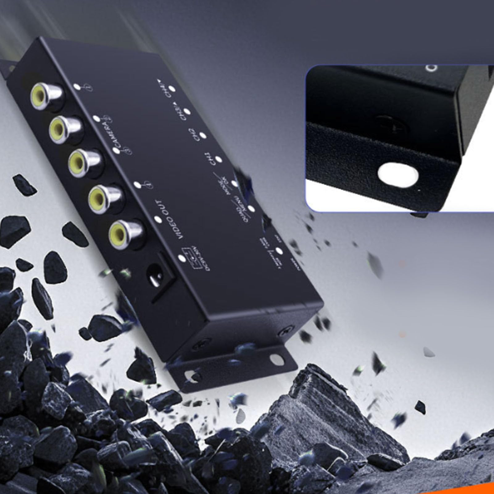 Splitter Video a 4, Multiplexer per Telecamere di Sicurezza CCTV 1080P HD AHD CVBS con 4 Ingressi 1 Uscita N+P Doppio, per Monitoraggio in Tempo Reale di Rimorchi per Autobus e