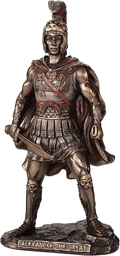 Miniatura 2 de Veronese Design Escultura de resina Alexander el gran rey de Macedonia de 6 78 pulgadas con acabado de bronce