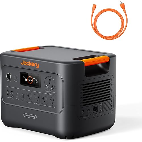 Jackery HomePower 3000 Portable Power Station, 3600W (Surge 7200W) Output, 3072Wh LFP Battery Solar Generator, Essential Home Backup for Home Use, Power Outage, RV, Emergencies (Solar Panel Optional)