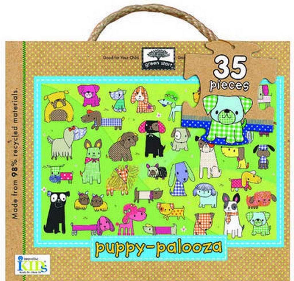 Innovative Kids Green Start Item 35 Oversized Piece Puppy Palooza Floor Puzzle