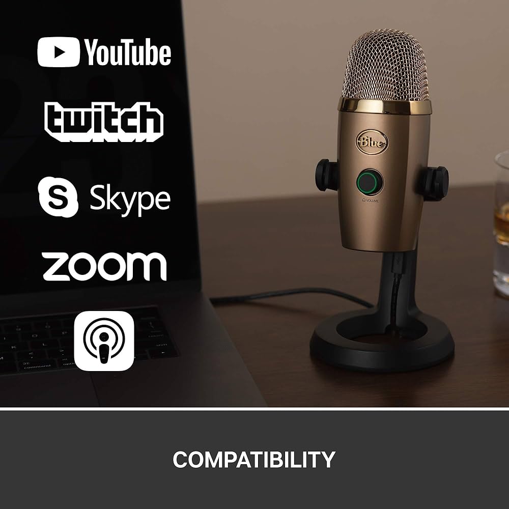 Blue Yeti Nano Premium USB Microphone - Cubano Gold: Amazon