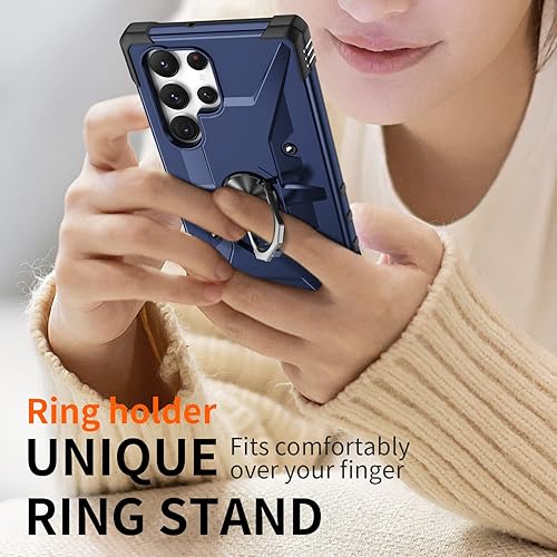 Miniatura 4 de Funda para Samsung Galaxy S22 Ultra, S22 Ultra con protector de pantalla de TPU flexible autorreparable, paquete de 2, grado militar, doble a prueba