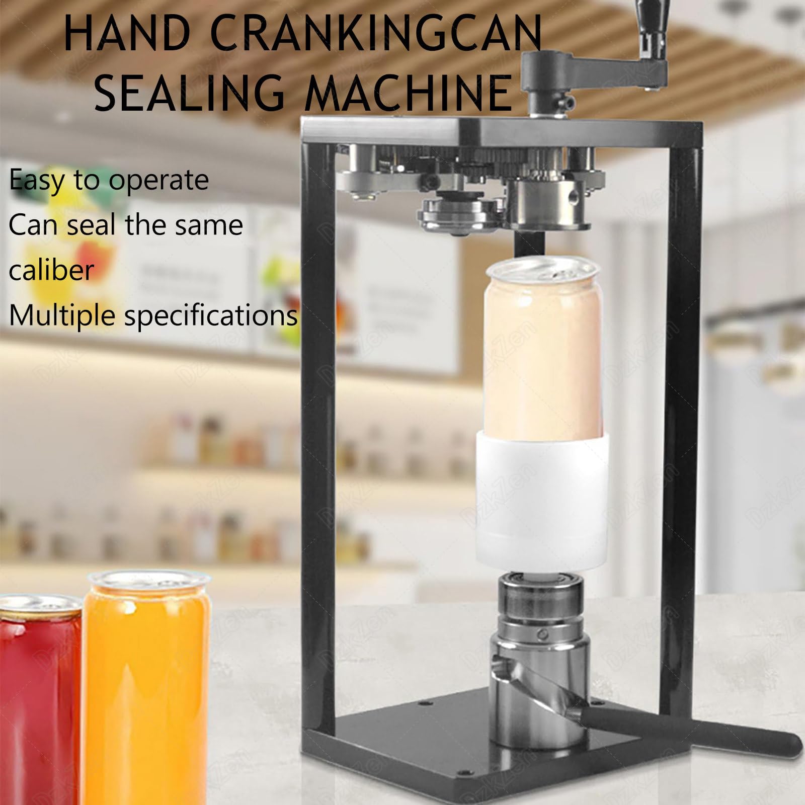 Scelleuse De BoîTes De Conserve,Machine à Mettre en Conserve à Manivelle,Scelleuse De BoîTes De Conserve,Outil De Sertissage Manuel pour Bocaux De 330Ml, 500Ml Et 650Ml Machinewith500mlPETcan