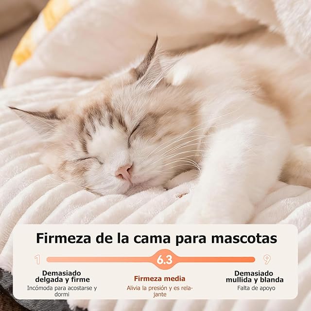 Foto 6 de 7 de PETCUTE Saco de Dormir para Gatos,Lindo,Cama Cueva Gato de Interior,Cálido y Suave,Lavable Camas…