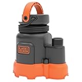 Black+Decker 1/3 HP Submersible Water/Utility Pump, Pumps up to 2500 GPH
