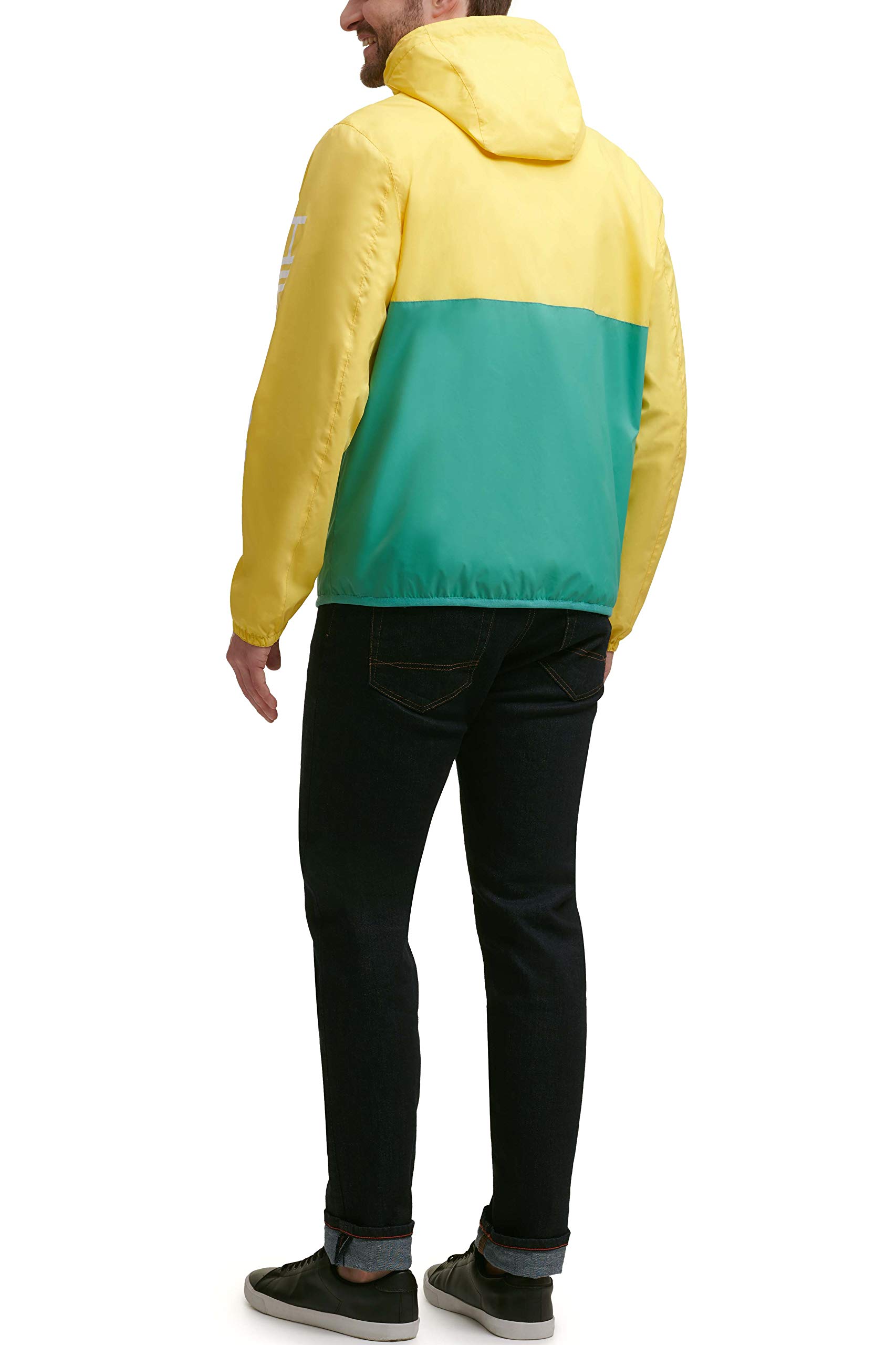 Tommy Hilfiger Adaptive Color Blocked Logo Rain Slicker Jacket Chaqueta para lluvia Hombre