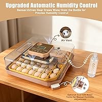 Vista 2 de Incubadora de 48 Huevos con Giro Automático y Control de Humedad Incubadora Digital de Aves de Corral para Huevos de Pollo, Pato, Codorniz, Ideal