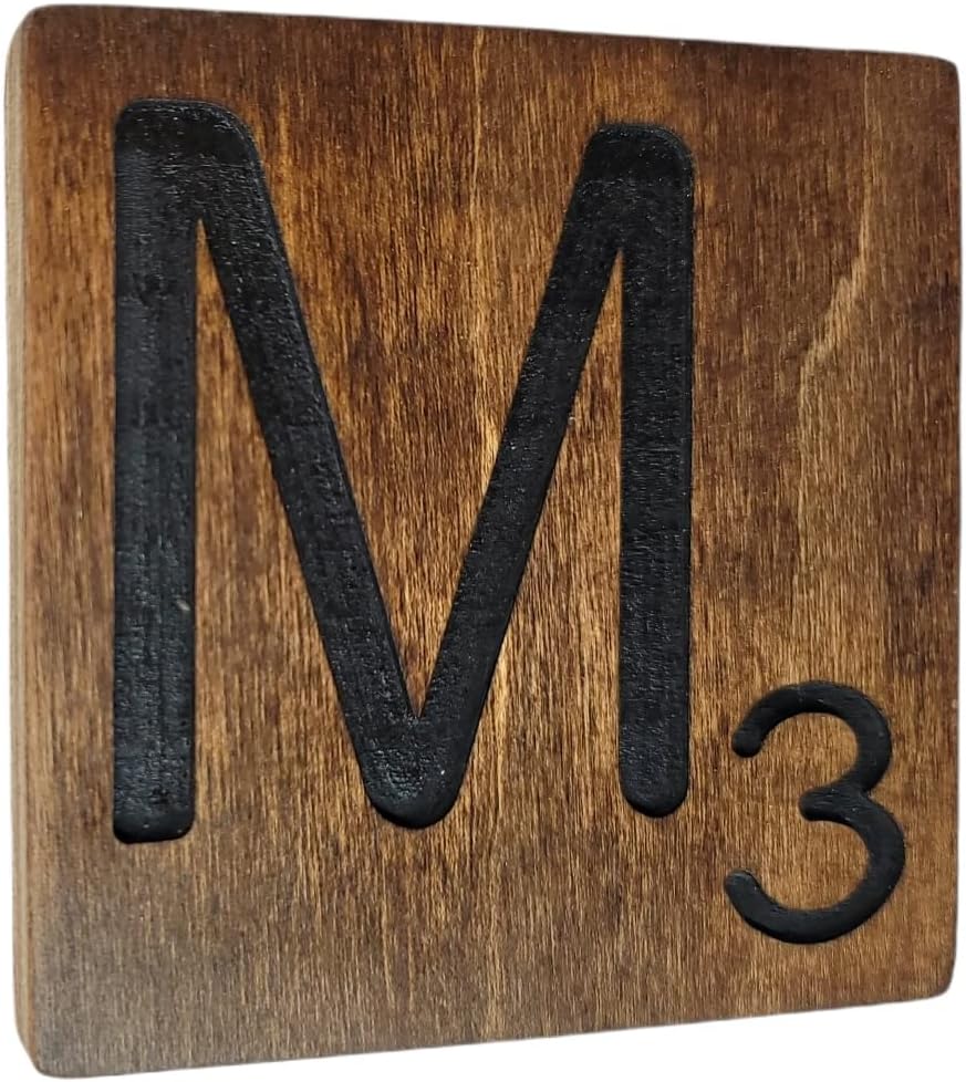 Large Oversize Scrabble Letter Tile (8 x 8 Medium, M)