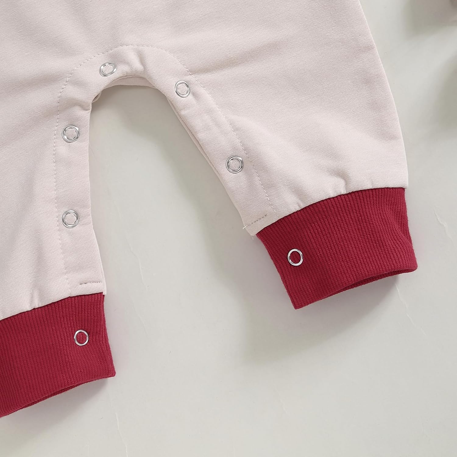 FYBITBO Infant Baby Boy Girl Clothing Santa Long Sleeve Jumpsuit Romper My First Christmas Outfit Newborn Clothes (Baby's First Christmas Outfit-Red, 12-18 Months) - Image 6