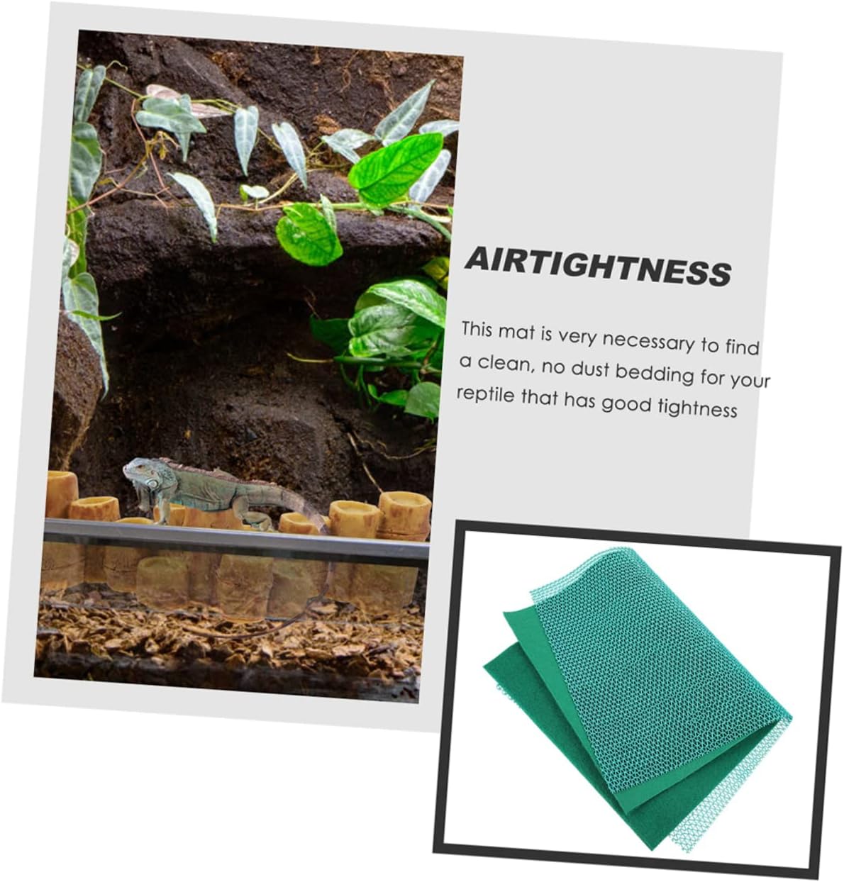 UKCOCO 1Set Reptile Carpet Mat for Pet Cage Absorbent Lizard Bedding for Tortoise and Gecko Habitat Substrate Liner