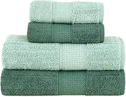 Jogo de Toalhas Buddemeyer Fio Penteado Alva Banho Verde/Verde 4 Peças