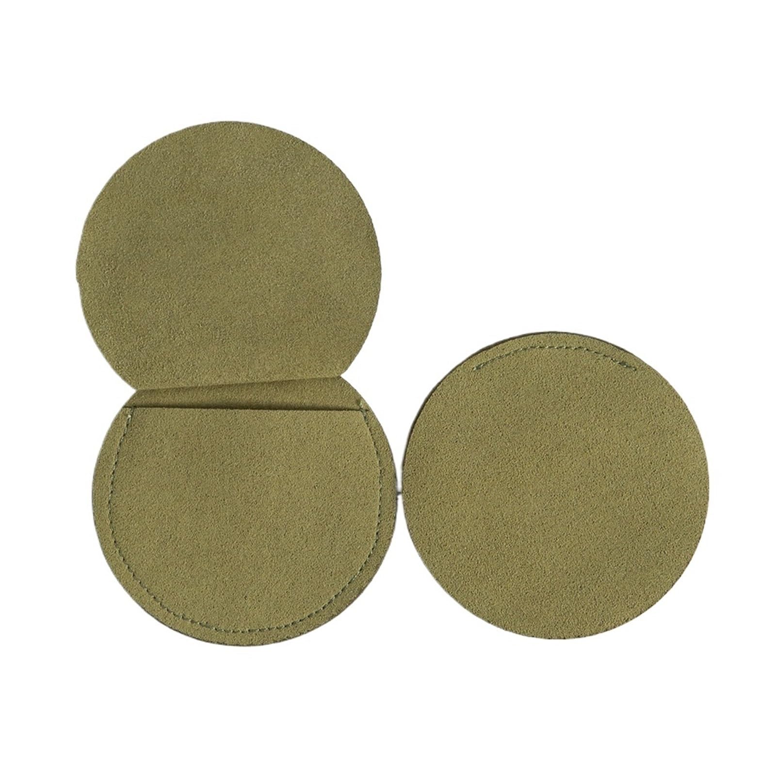 WEOKDFHA Jewelry Storage Bag 5pcs 7x7cm Earrings Jewelry Bag Round Velvet Suede Storage Pouch Ring Bracelet Necklace Travel Organizer(Dark Green)