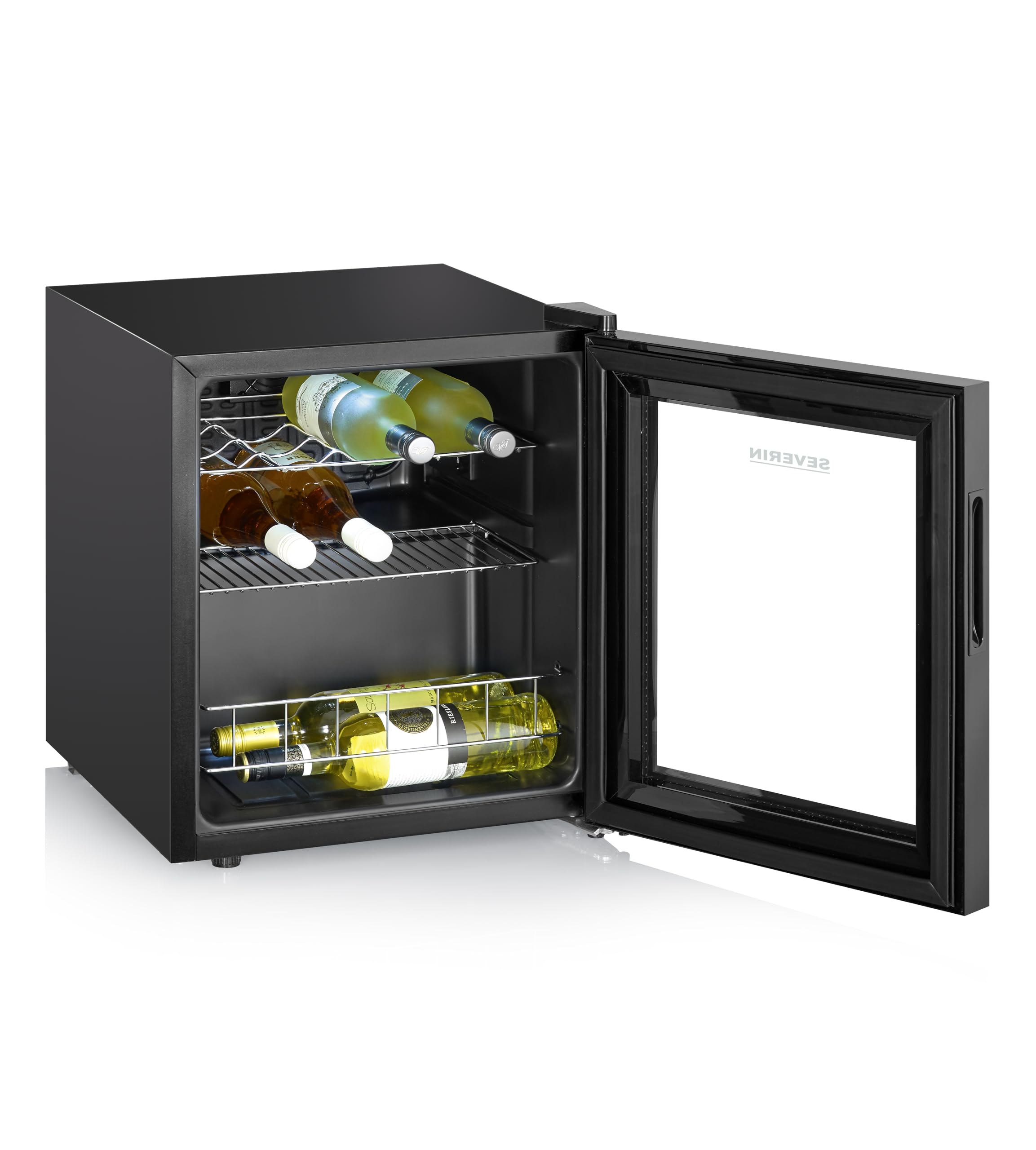 Severin WKS 8907 Wein-Kühlschrank, 46 L, 5-18°C, 15 Flaschen, 43 dB, LED & Touch-Display, EEK F, schwarz