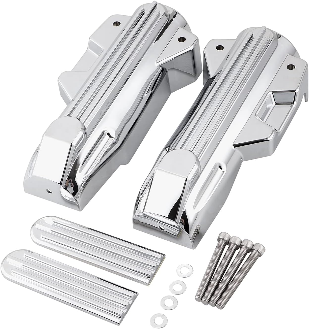 Black Upper Fork Slider Accents Lower Fork Covers Fit for Harley Touring Electra Glide Street Glide Road Glide 2014-2023