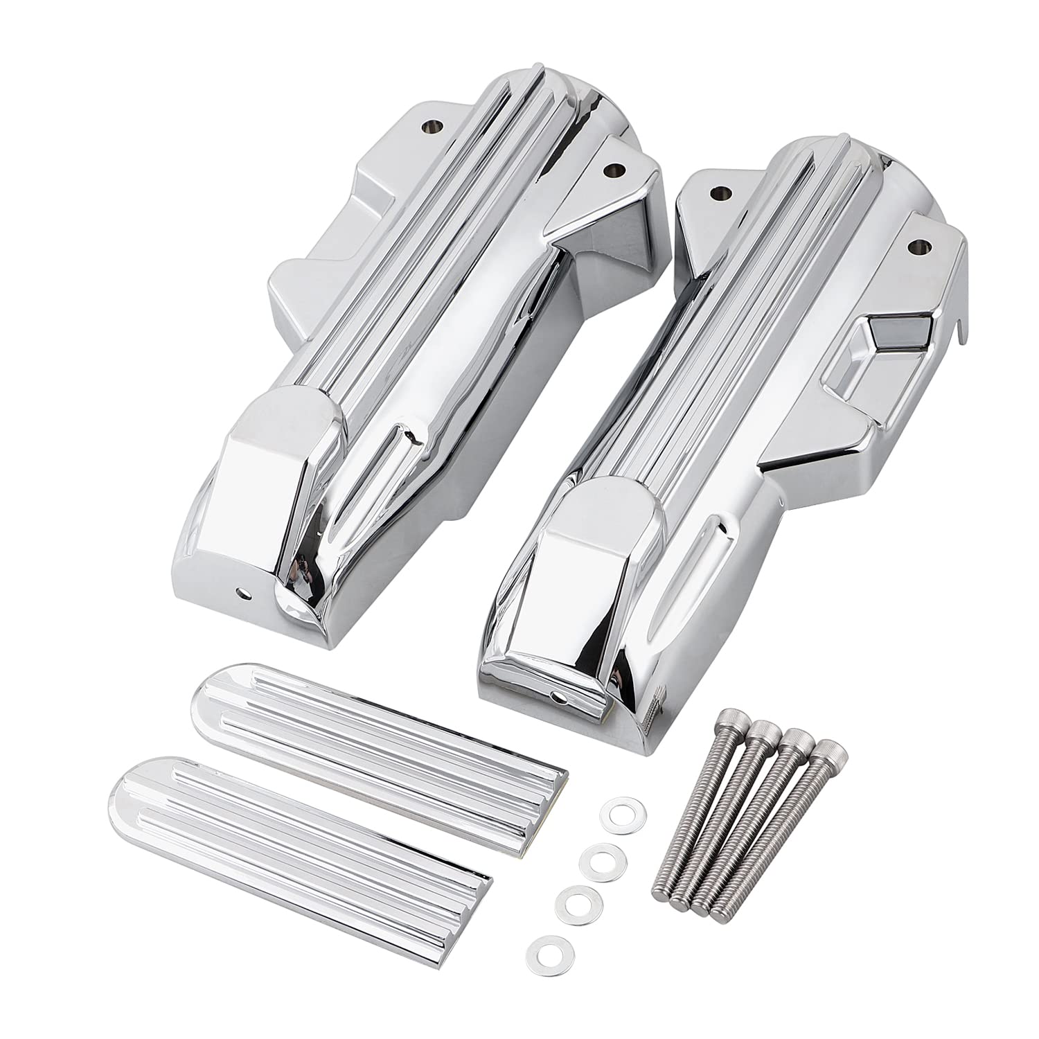 chromé moto fourche supérieure Slider ajouter fourche inférieure jambe housse pour Harley Touring Road glide Road Kings Street Electra glides 2014-2023, lot de 2