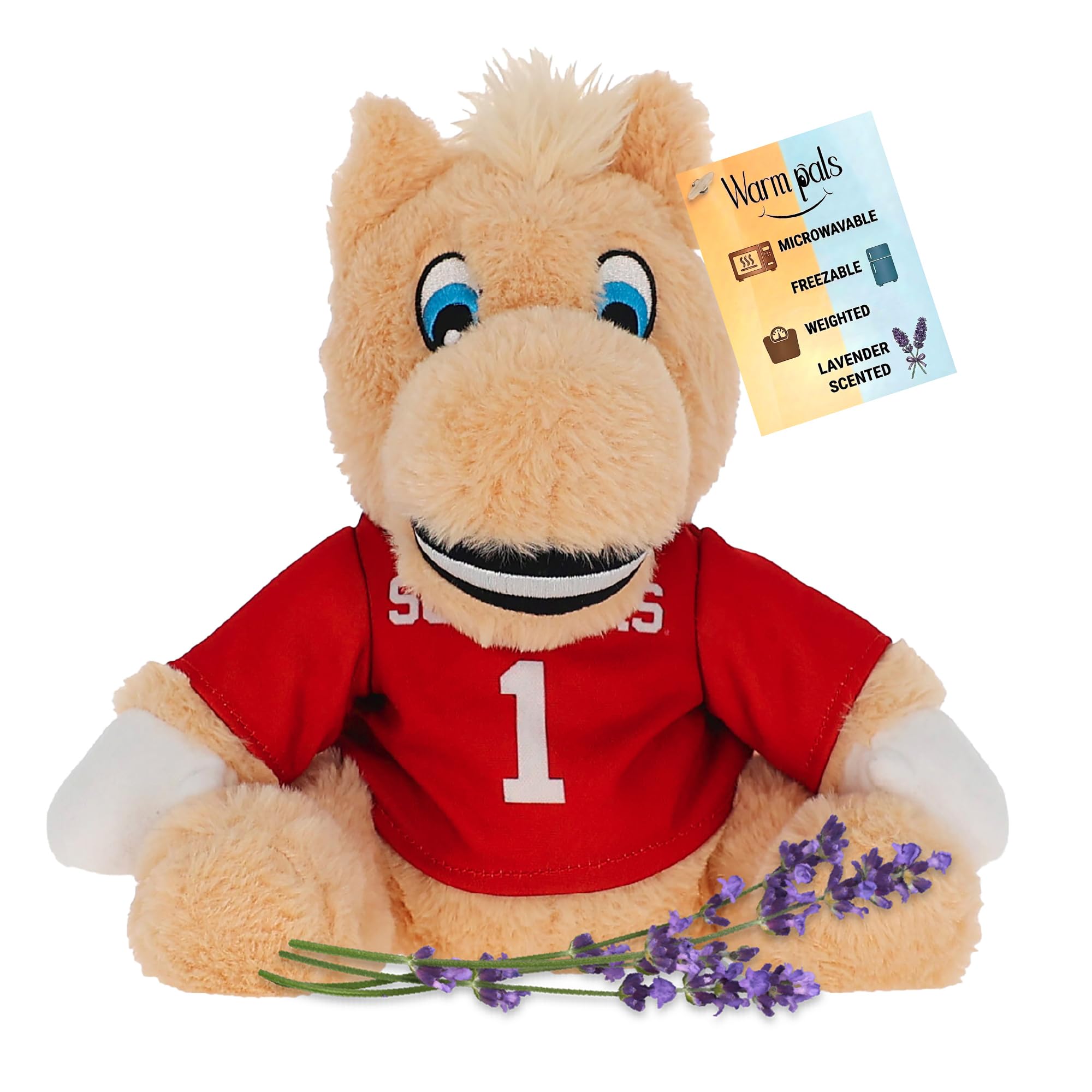 Warm Pals Boomer University of Oklahoma Sooners Mascot OU - Heatable Coolable Bedtime Comfort Plushie 1.5lbs - Cozy Microwavable Lavender Scented