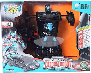 Dream Land Plastic Transforming Robot Toy With Remote Control 30x20x25 CM - Multi Color