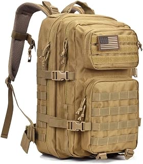 REEBOWGEAR Military Tactical Backpack - 40L 3-Day Assault Pack MOLLE Rucksack for Hiking, Camping, Hunting