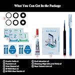 2 Sets Objectif caméra arrière avec adhésif Compatible pour iPhone 15 Pro (3 Pièces/ensembles) avec outils de réparation et manuel d'installation