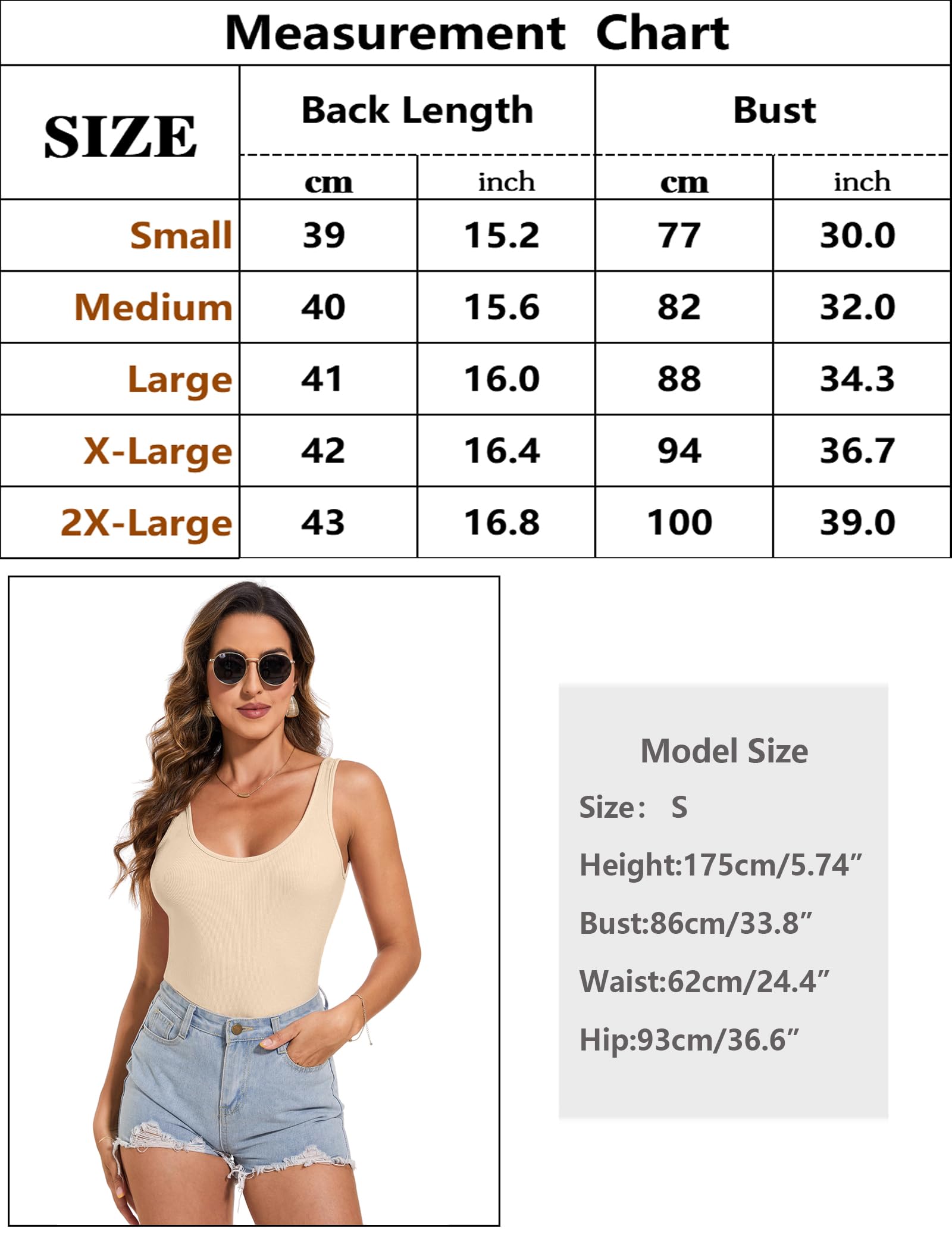 Aottori Damski tank top na lato, krój slim fit, bez rękawów, prążkowany, basic, okrągły dekolt, kamizelka, bawełna, top, seksowna, casualowa, jednokolorowa