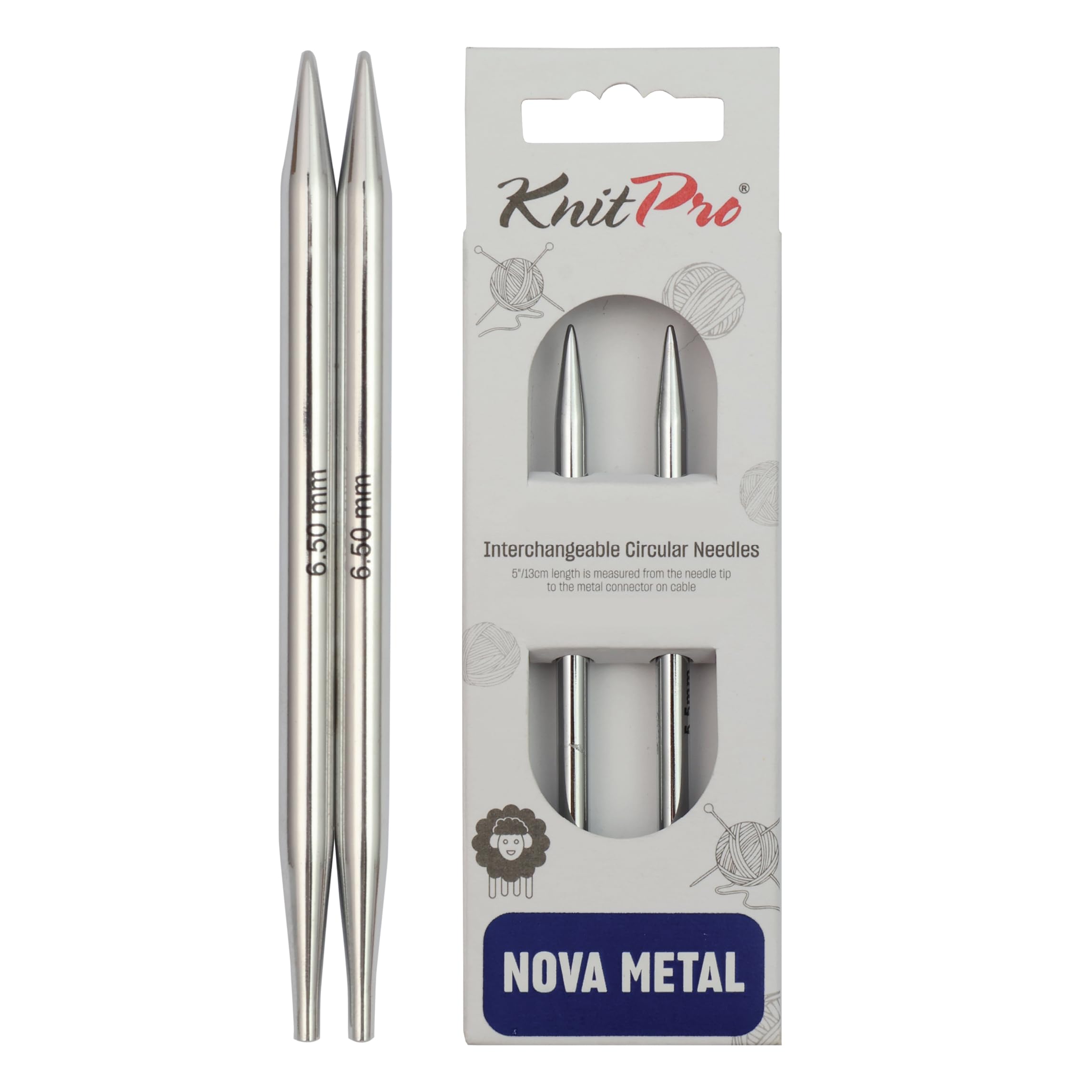 KnitPro Nova Interchangeable Circular Needles 4" (10cm) | 6.50mm